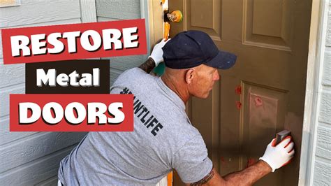 how do house metal doors get dinged up|removing dents in metal doors.